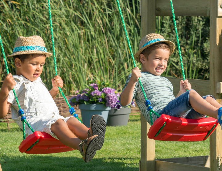 Jungle Nomad | Wooden climbing frame with double swing