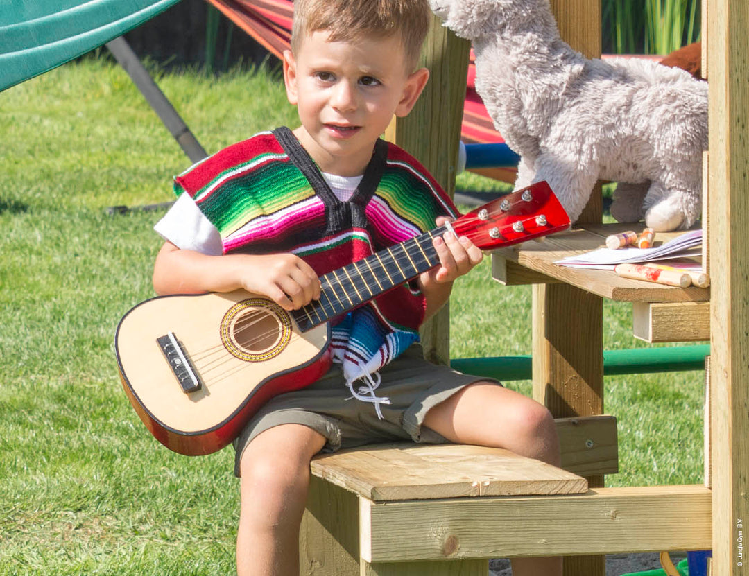 Jungle Totem | Wooden climbing frame with double swing