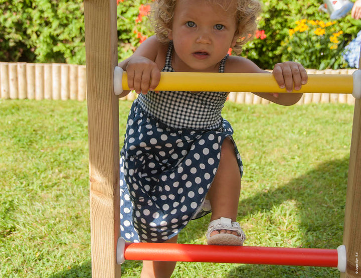 Jungle Cabin | Wooden climbing frame with double swing